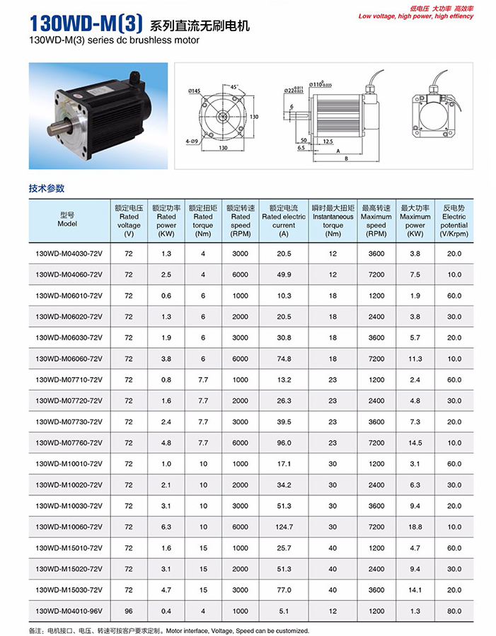 大功率直流無(wú)刷電機(jī)